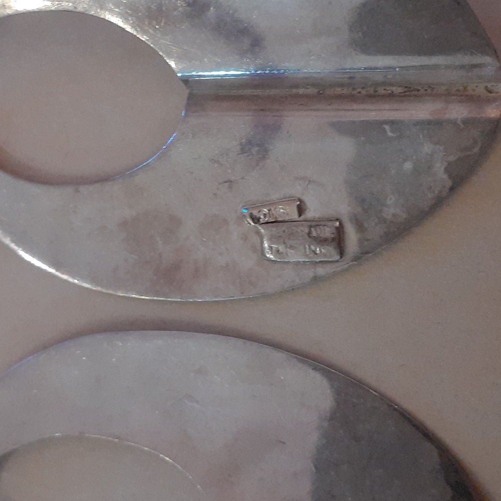 Sterling dangling pierced earrings. - Picture 3 of 7